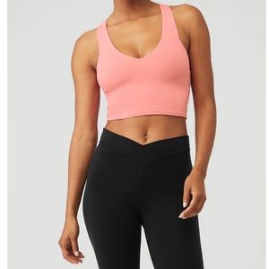 Alo Airbrush Real Bra Tank in Peach